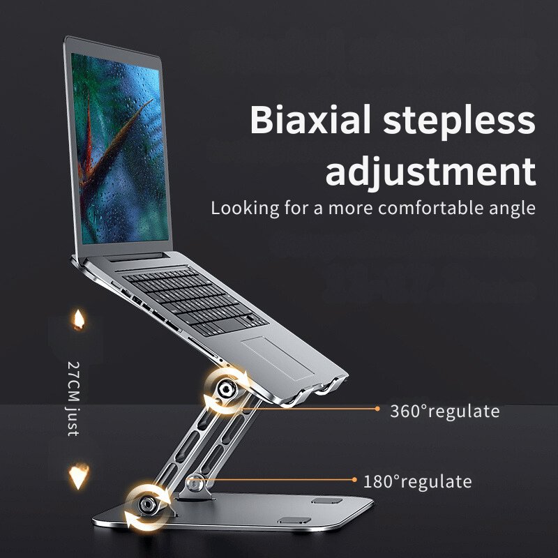 Aluminum Alloy Cooling Folding Laptop Stand - Zalety Laptop Gadgets